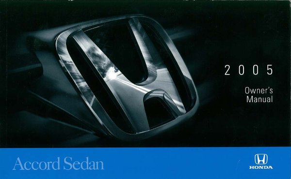 2005 Honda Accord Sedan Owner's Manual