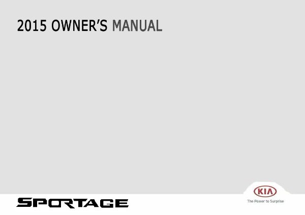 2015 Kia Sportage Owner's Manual