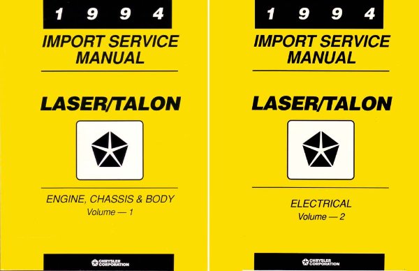 1994 Plymouth Talon, Laser Factory Shop Service Manual