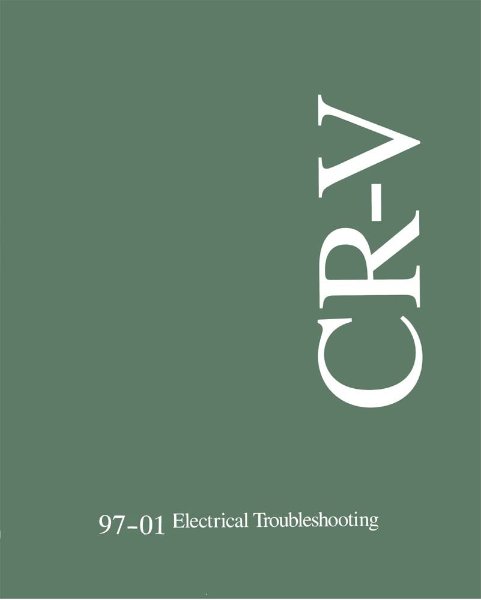 1997–2001 Honda CR-V Factory Shop Service Manual