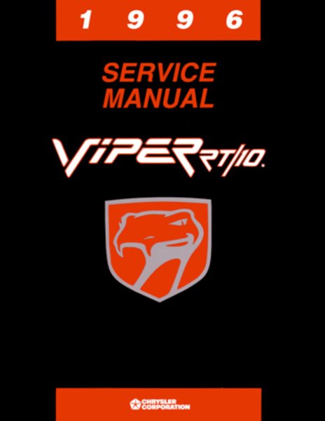 1996 Dodge Viper RT/10 Factory Shop Service Manual