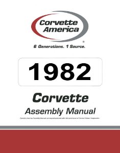 1982 Chevrolet Corvette Assembly Manual Book Rebuild Instructions Illustrations