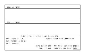 1982 Ford F-100, F-250, F-350 Truck Wiring Diagrams Manual