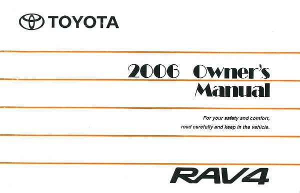 2006 Toyota Rav4 Owner's Manual