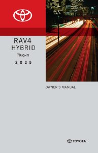 2025 Toyota Rav4 Hybrid PLUG-IN Owner's Manual