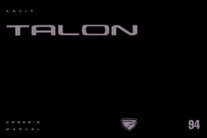 1994 Eagle Talon Owner's Manual