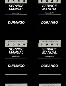 2005 Dodge Truck Durango Factory Shop Service Manual