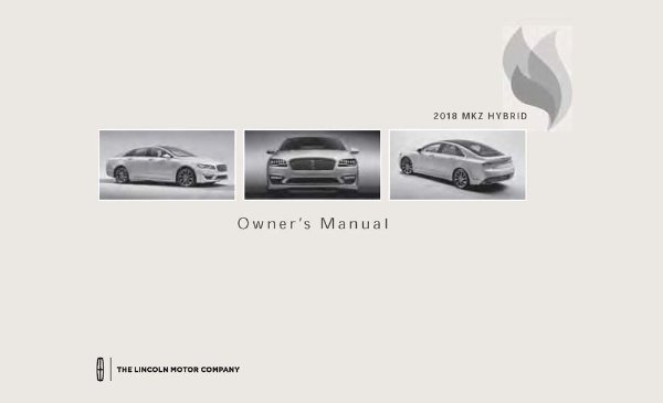 2018 Lincoln MKZ Hybrid Owner's Manual