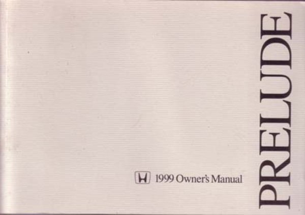 1999 Honda Prelude Owner's Manual