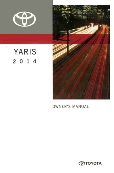2014 Toyota Yaris Owner's Manual