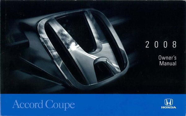 2008 Honda Accord Coupe Owner's Manual