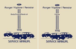 1992 Ford Truck Aerostar, Explorer, Ranger Factory Shop Service Manual
