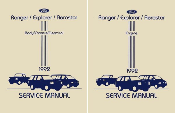 1992 Ford Truck Aerostar, Explorer, Ranger Factory Shop Service Manual