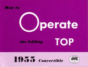 1955 Chevrolet Convertible Top Owner's Manual