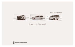 2016 Lincoln Navigator Owner's Manual