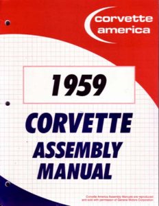 1959 Chevrolet Corvette Assembly Manual Book Rebuild Instructions Illustrations