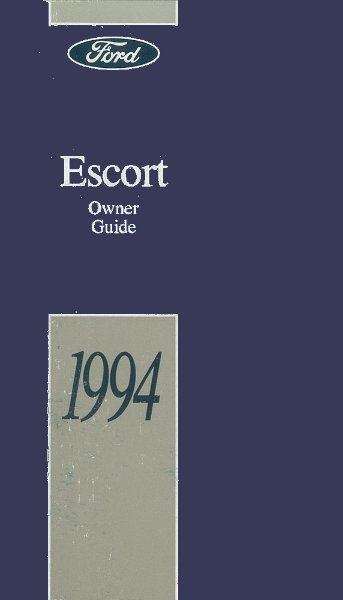 1994 Ford Escort Owner's Manual