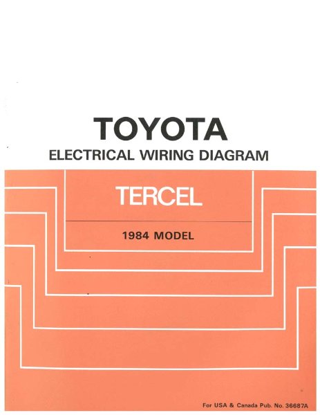 1984 Toyota Tercel Wiring Diagrams Manual