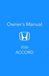 2026 Honda Accord Owner's Manual
