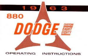 1963 Dodge 880 Owner's Manual