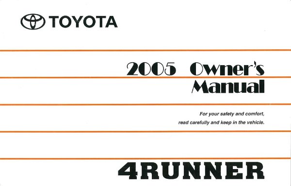 2005 Toyota 4Runner Owner's Manual