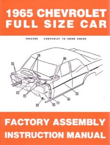 1965 Chevrolet Caprice Assembly Manual Book Rebuild Instructions Illustrations