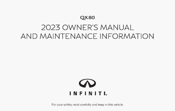 2023 Infiniti QX80 Owner's Manual