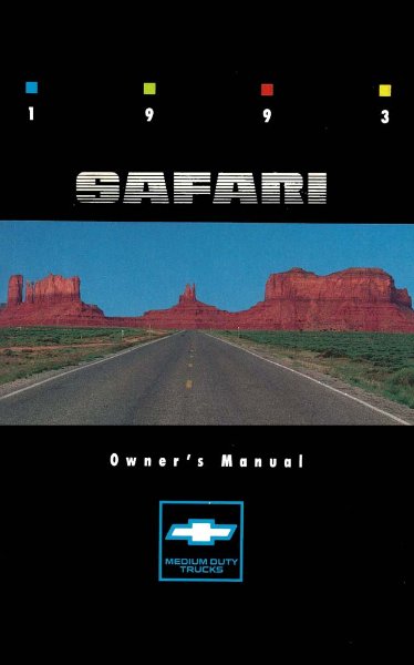 1993 GMC Safari Van Owner's Manual