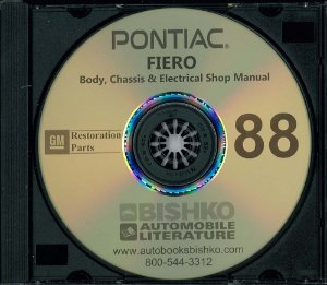 1988 Pontiac Fiero Factory Shop Service Manual