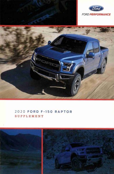 2020 Ford Raptor Supplement ONLY Owner's Manual