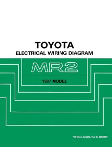 1987 Toyota MR-2 Wiring Diagrams Manual