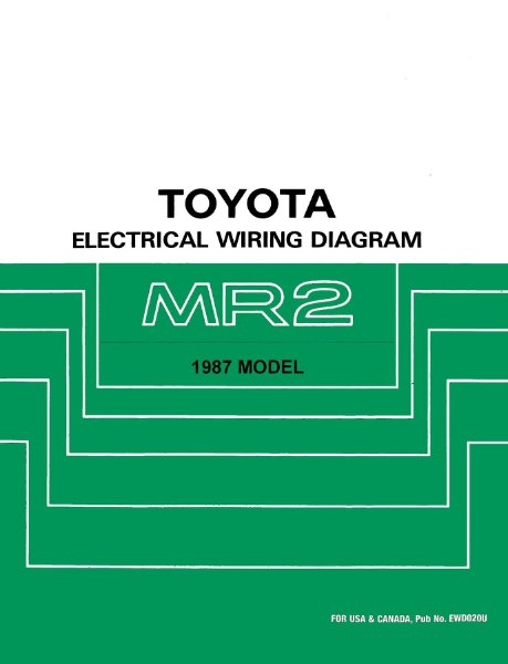 1987 Toyota MR-2 Wiring Diagrams Manual