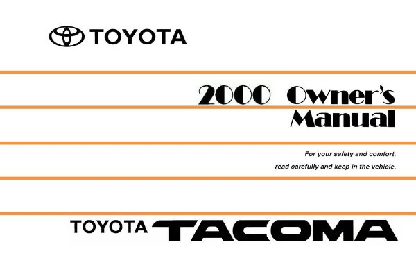 2000 Toyota TACOMA Owner's Manual