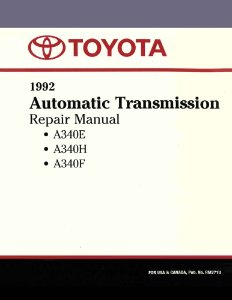 1992 Toyota A340E, A340H, A340F Factory Shop Service Manual