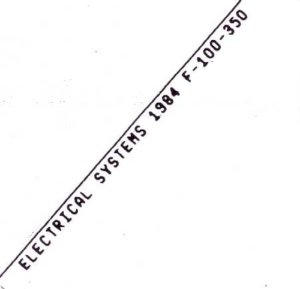 1984 Ford F-100, F-250, F-350 Truck Wiring Diagrams Manual