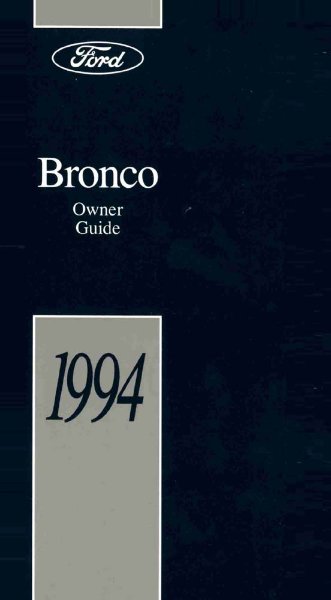 1994 Ford Bronco Owner's Manual