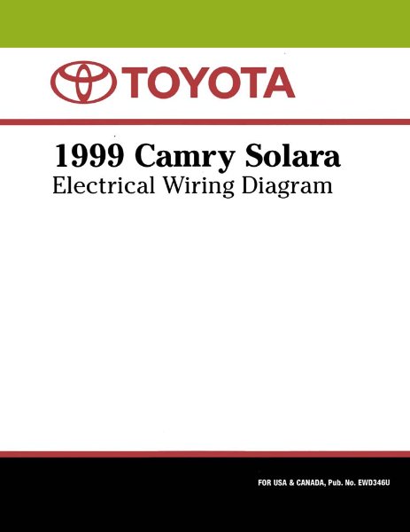 1999 Toyota Camry Solara Wiring Diagrams Manual