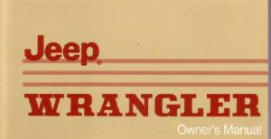 1988 Jeep Wrangler Owner's Manual