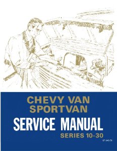 1971 Chevrolet Truck Full Size G Van Factory Shop Service Manual
