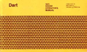 1974 Dodge Dart Owner's Manual