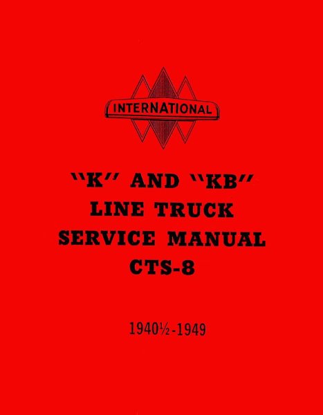 1947–1949 International K, KB Series Factory Shop Service Manual