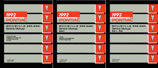 1992 Pontiac Bonneville SSE, SSEi Factory Shop Service Manual