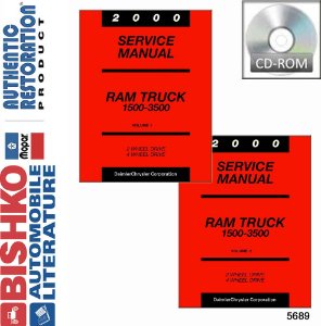 2000 Dodge DR Ram 1500/2500/3500 Truck Factory Shop Service Manual
