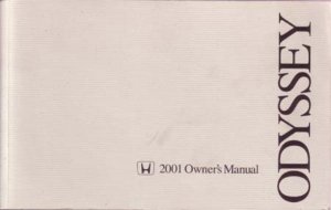 2001 Honda Odyssey Owner's Manual