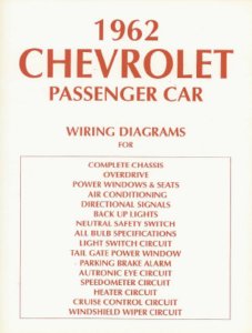 1962 Chevrolet Belaire, Biscayne, Impala Wiring Diagrams Manual