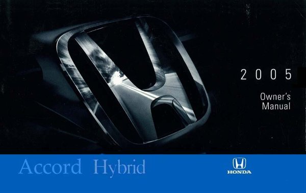 2005 Honda Accord Hybrid Owner's Manual