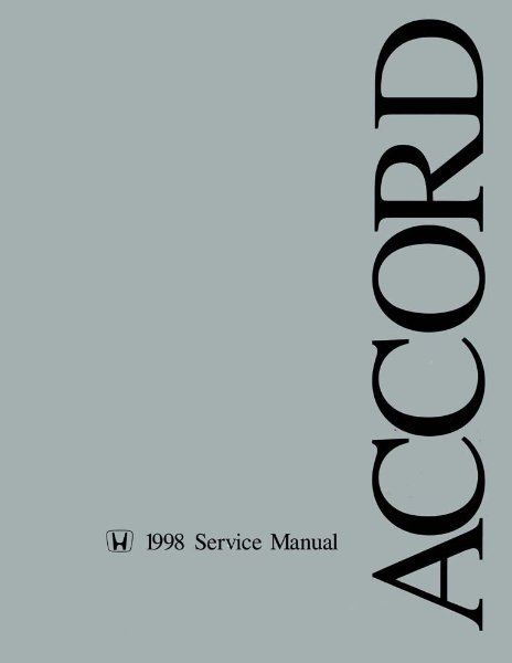 1998 Honda Accord Factory Shop Service Manual