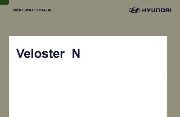 2020 Hyundai Veloster N Owner's Manual