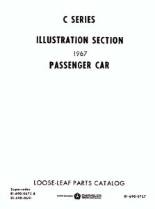 1967 Mopar CHRYSLER, DODGE, PLYMOUTH, DESOTO Parts Book