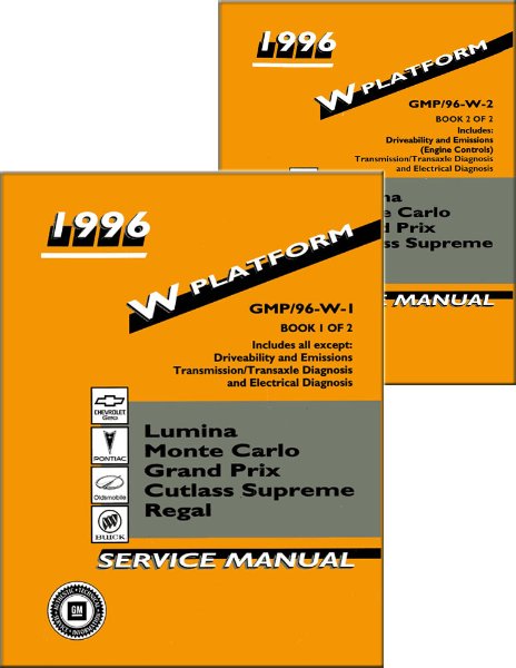 1996 Buick Regal, Lumina, Monte Carlo, Cutlass Supreme, Grand Prix Factory Shop Service Manual